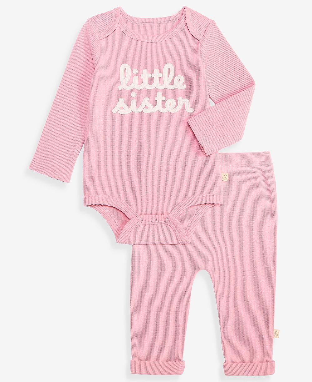 Детский комплект First Impressions: боди и брюки для девочек, 2-Piece Set