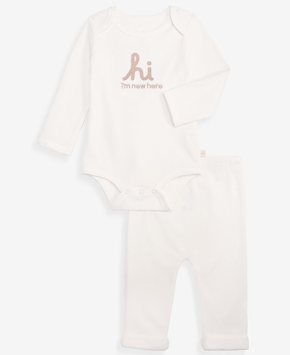 First Impressions Детский боди и брюки 0M-24M, набор из 2 предметов