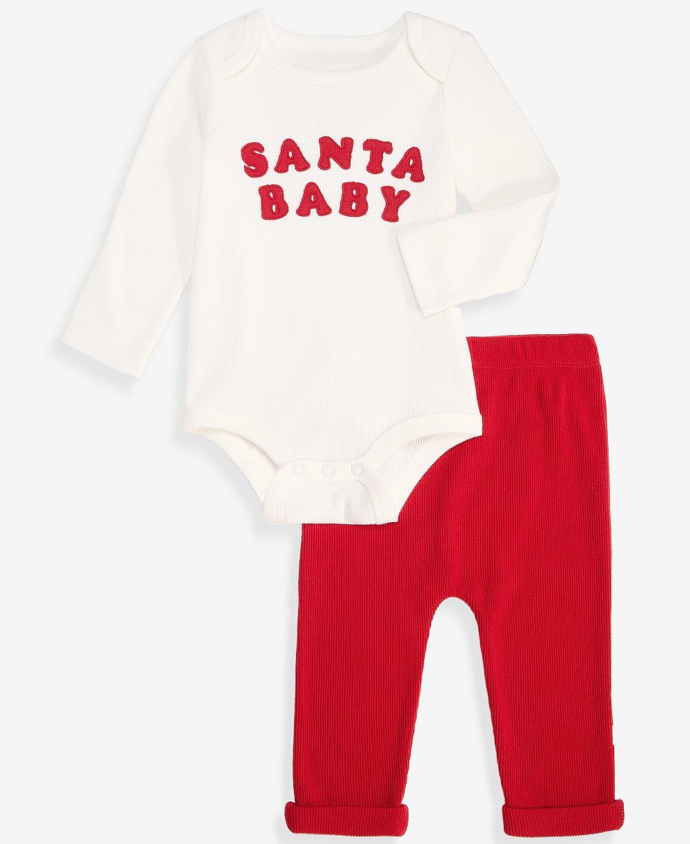 Комплект из 2 предметов First Impressions Baby Santa Bodysuit & Pants