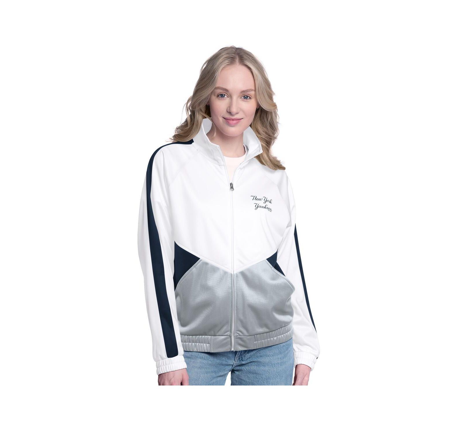 Женская спортивная куртка G-III Sports by Carl Banks New York Yankees Rally Rhinestone Raglan Full-Zip