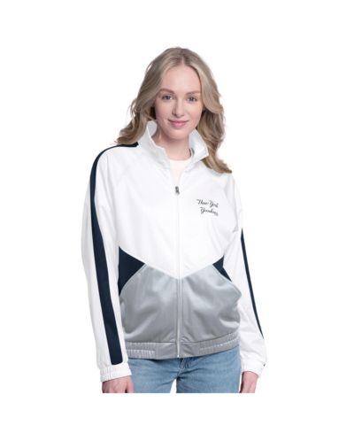 Женская спортивная куртка G-III Sports by Carl Banks New York Yankees Rally Rhinestone Raglan Full-Zip