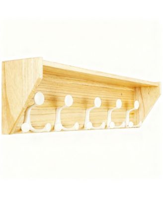 Вешалка для одежды YIGII Lightweight Hardwood с 5 крючками для прихожей