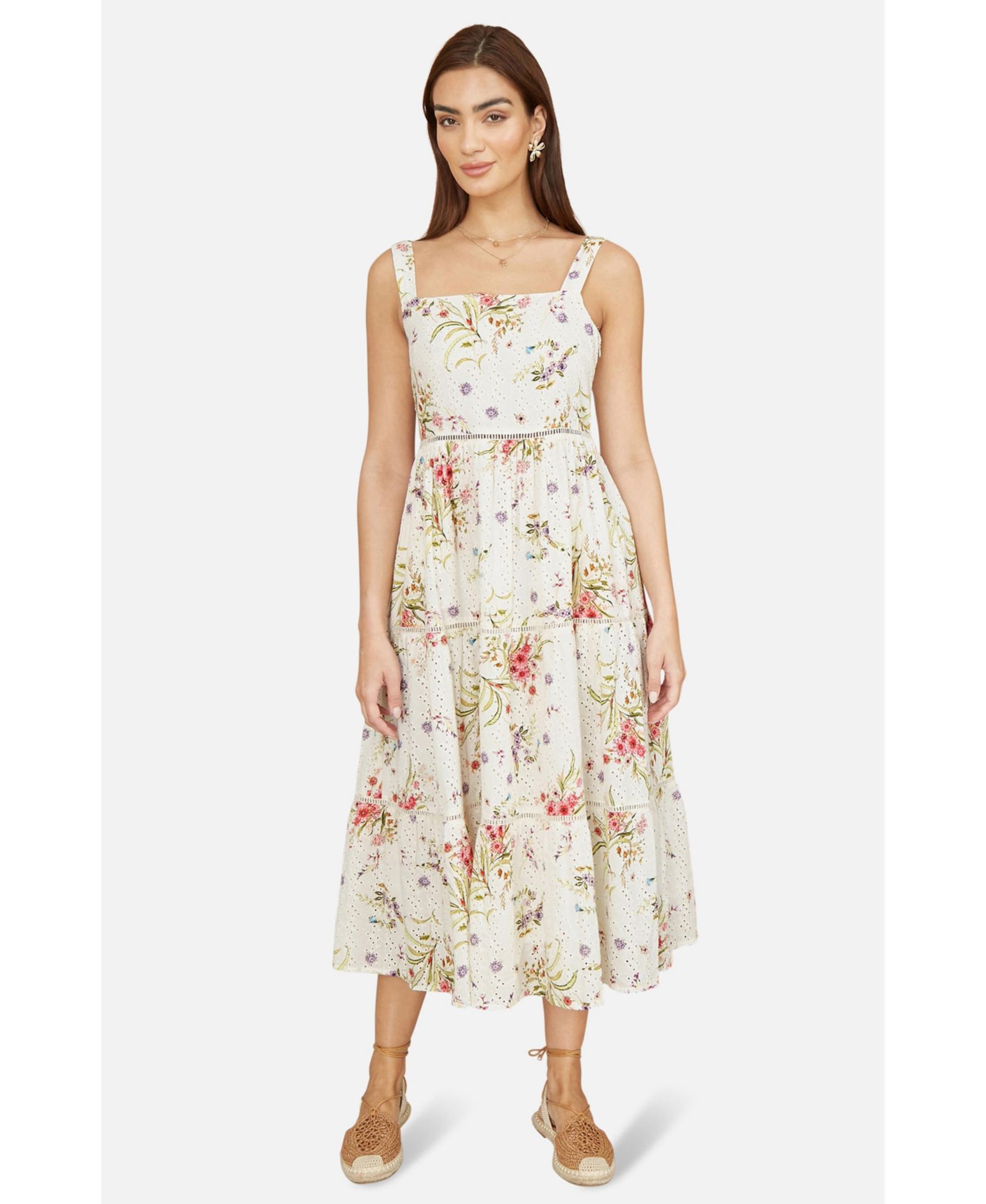 Женское миди-платье Yumi Floral Broderie Anglaise