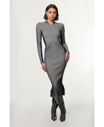 Karen Millen Women's Fitted Long Sleeve Midi Dress