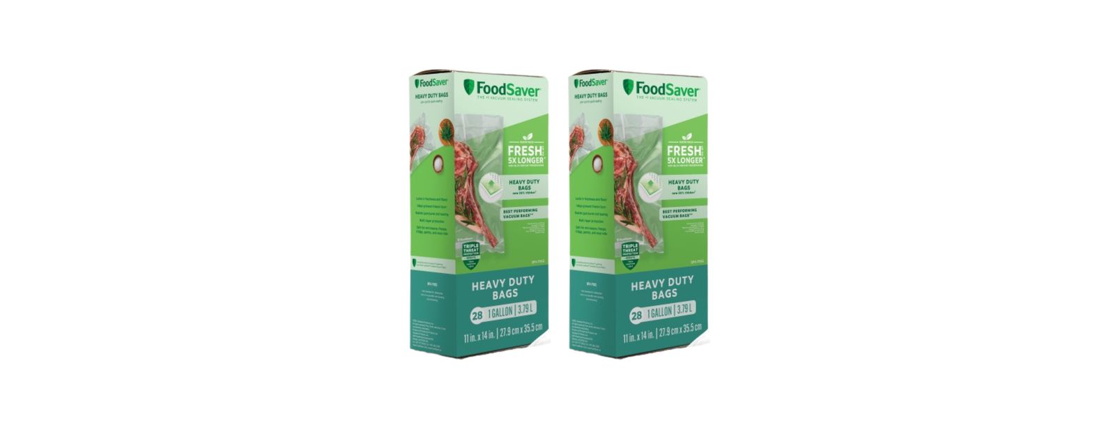 FoodSaver Heavy-Duty Gallon Vacuum Sealing Bags, 28-Count, Pack of 2