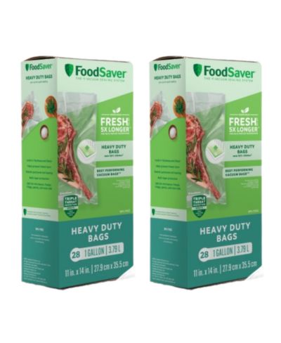 FoodSaver Heavy-Duty Gallon Vacuum Sealing Bags, 28-Count, Pack of 2