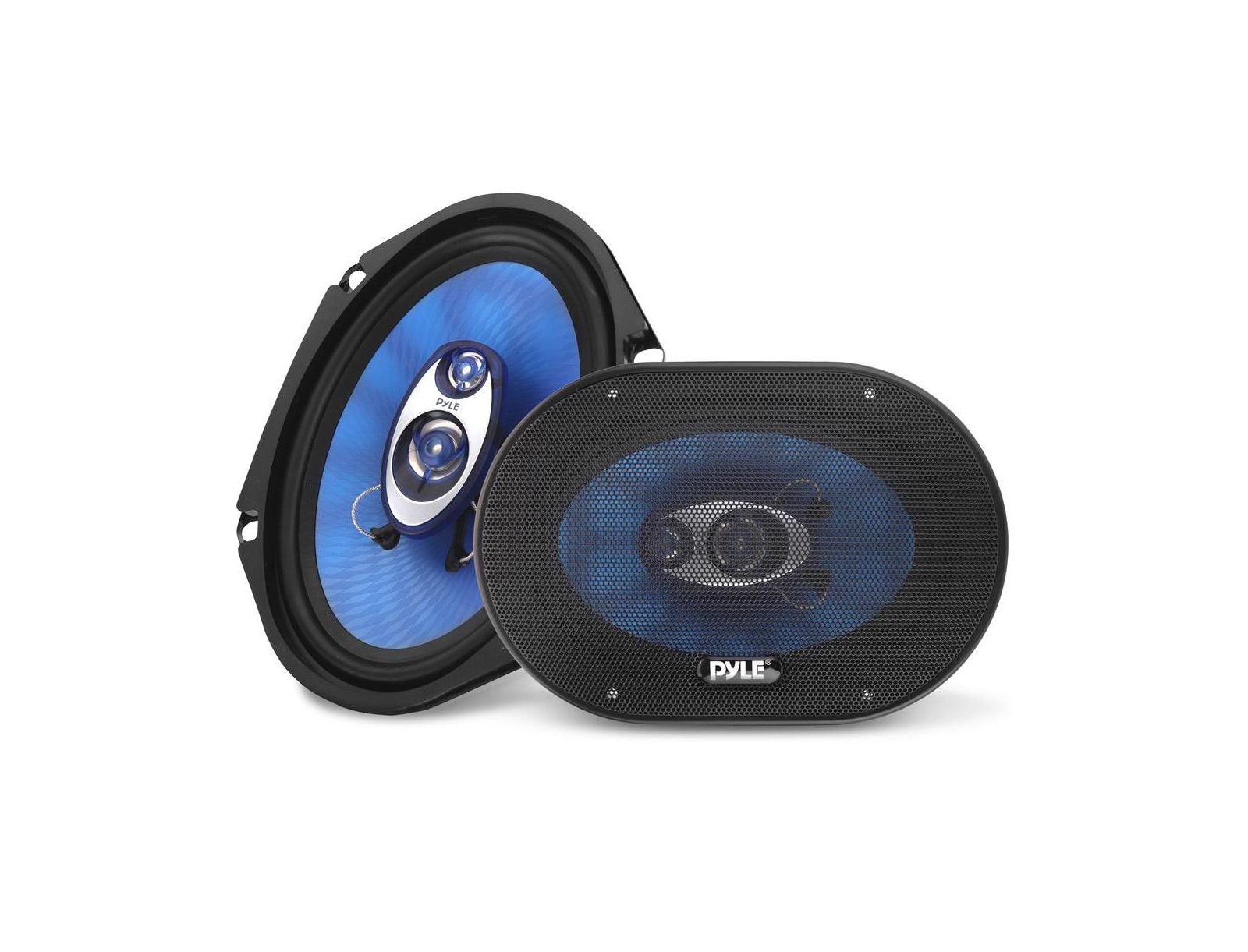 Pyle 6” x 8” автомобильные динамики - Pyle PL683BL 3-х полосные 360 Вт поликонус, 4 Ом, 70-20кГц, бутиловая резиновая окантовка