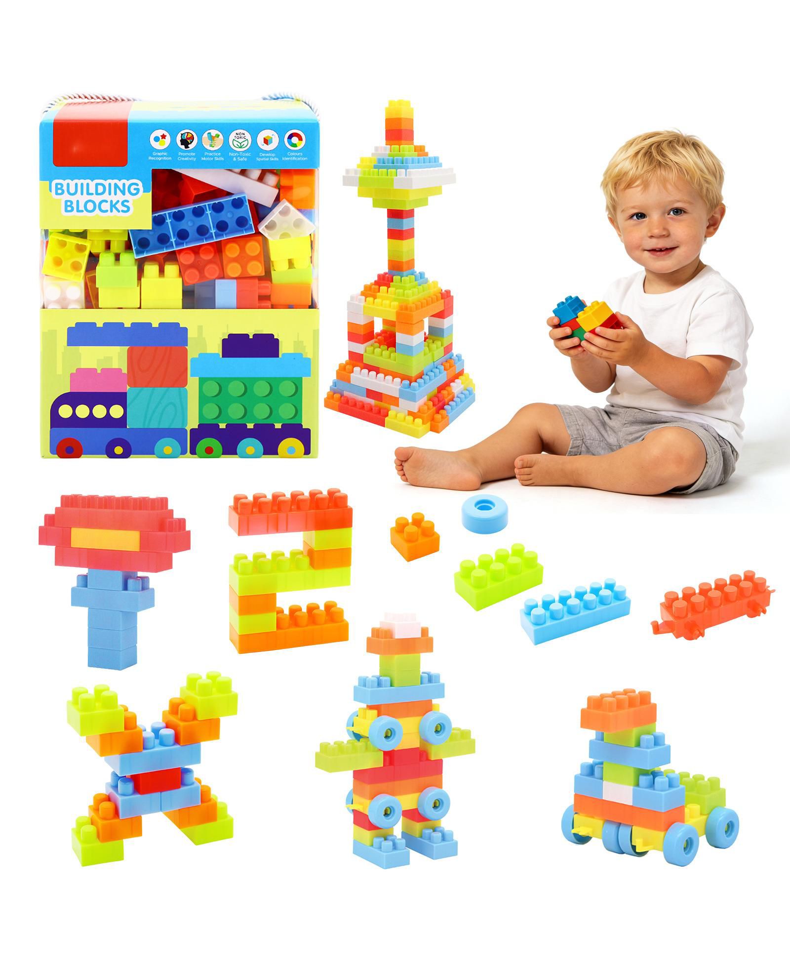 Набор строительных блоков Mecale 150-Piece Toddler STEM Learning Set, Ages 3