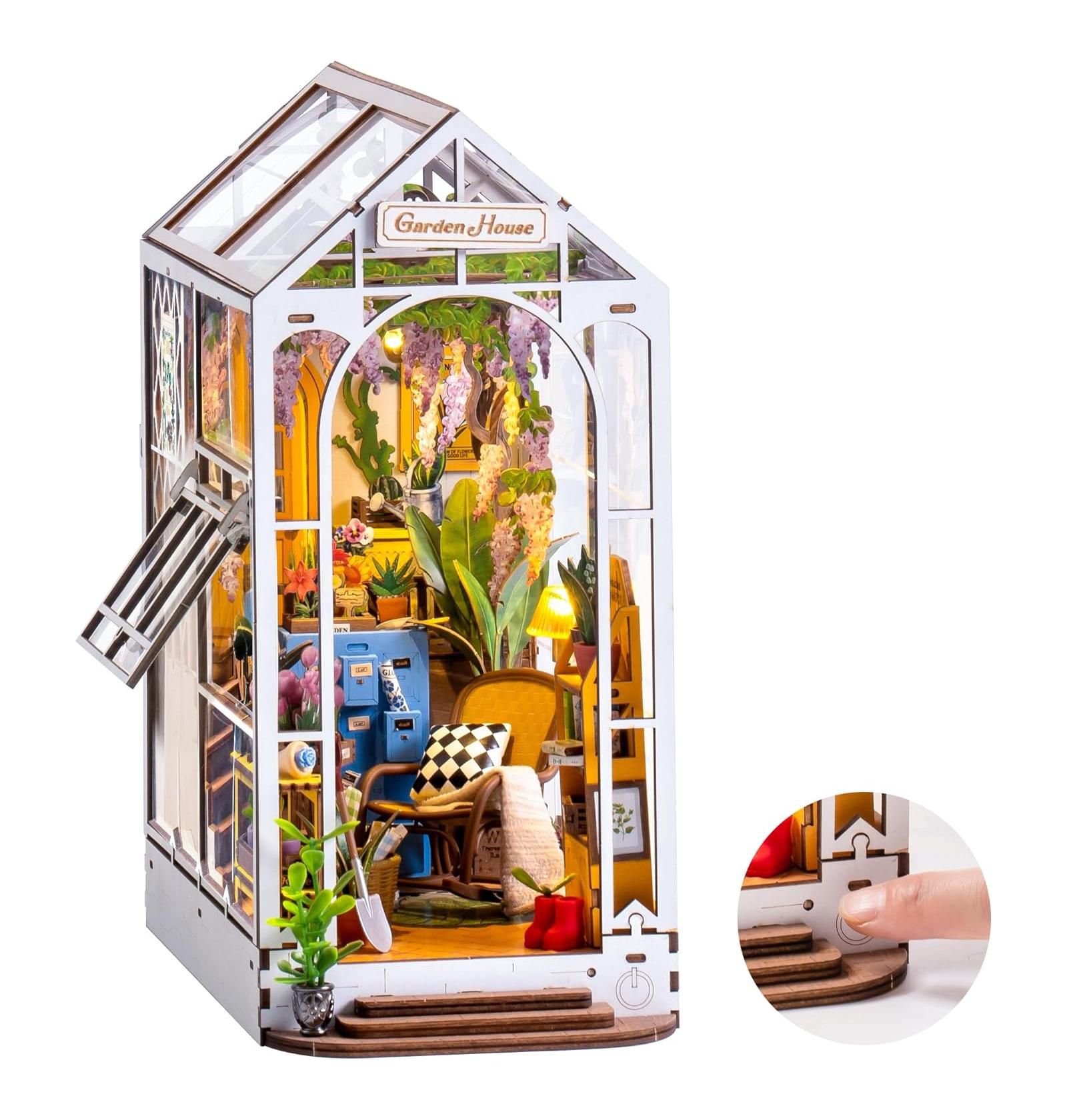 Robotime DIY набор для создания миниатюрного домика Book Nook, 3D деревянный пазл