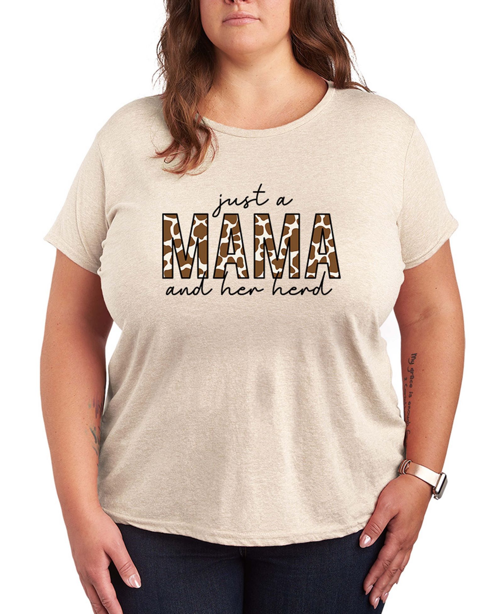 Hybrid Apparel Plus Size футболка с принтом Mama and Her Herd