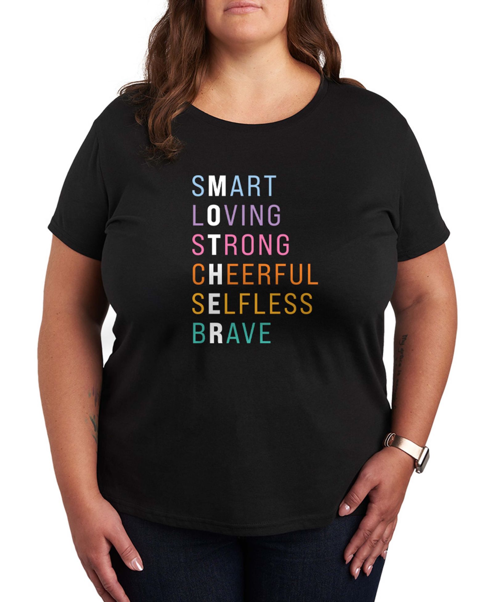 Hybrid Apparel Plus Size Instant Message Mother Anagram Short-Sleeve Graphic T-Shirt