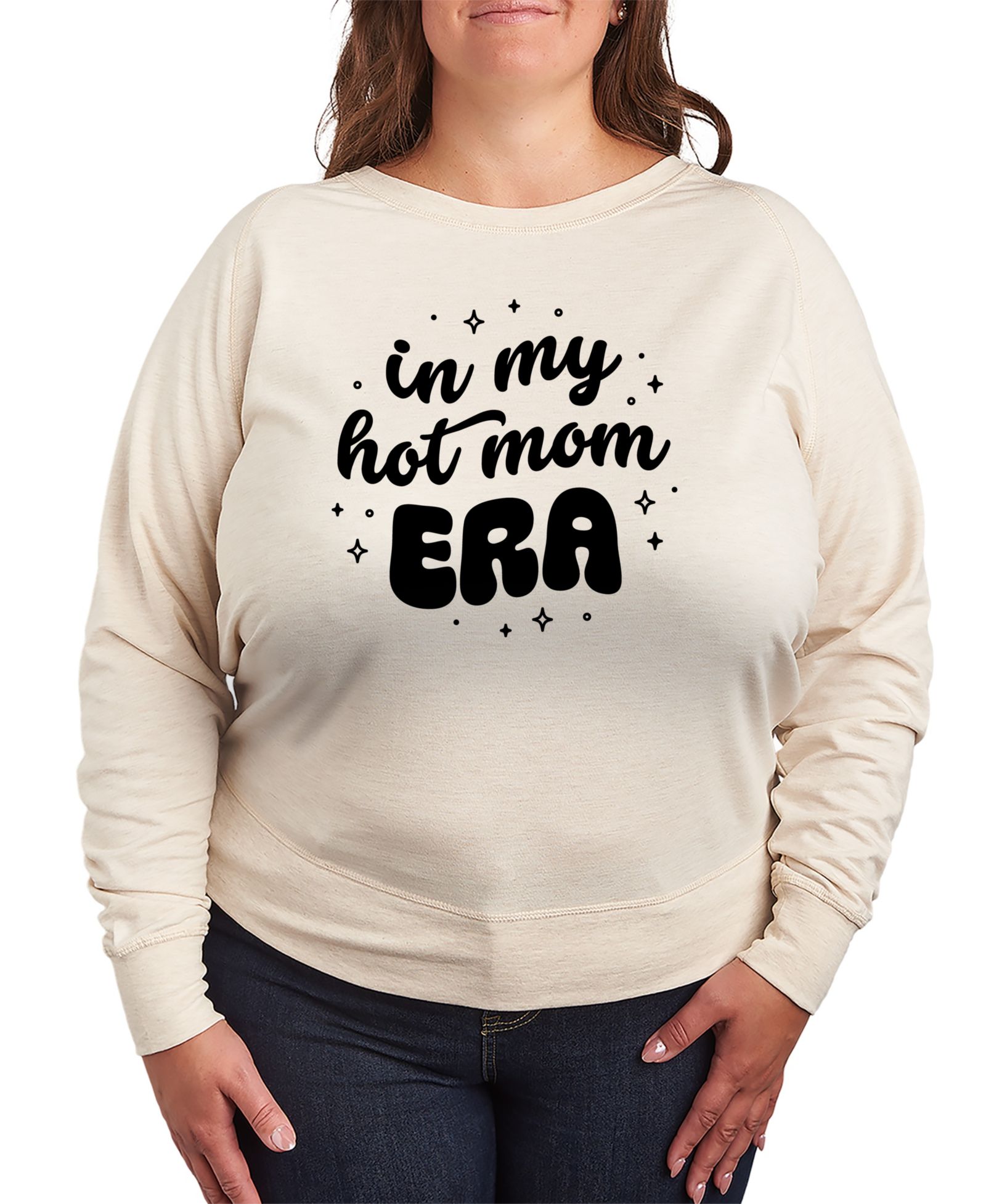 Hybrid Apparel Plus Size футболка из футера с длинным рукавом