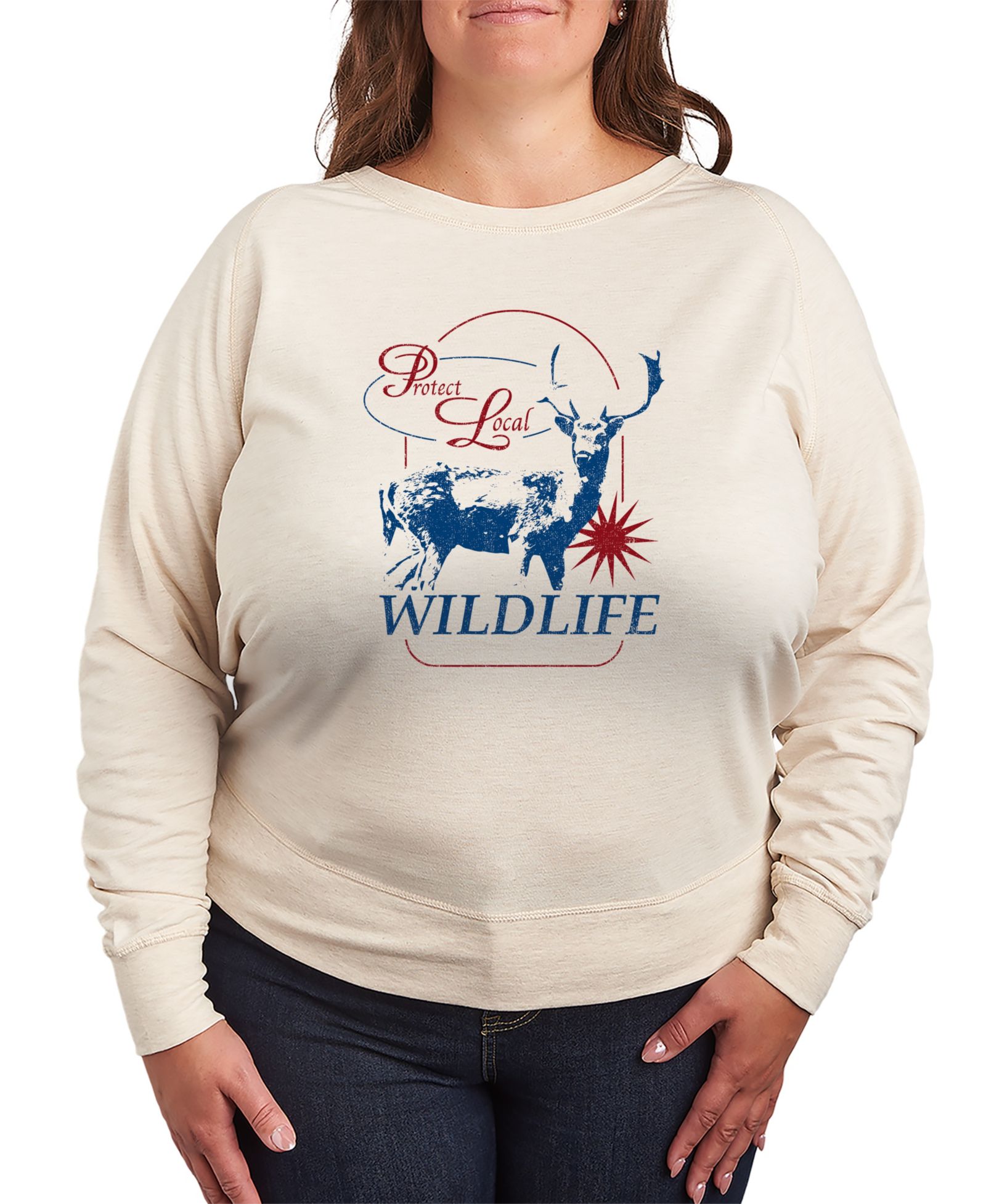 Футболка Hybrid Apparel Plus Size French Terry с принтом Protect Local Wildlife