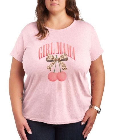 Hybrid Apparel Plus Size Instant Message Girl Mama Cherries Short-Sleeve Graphic T-Shirt