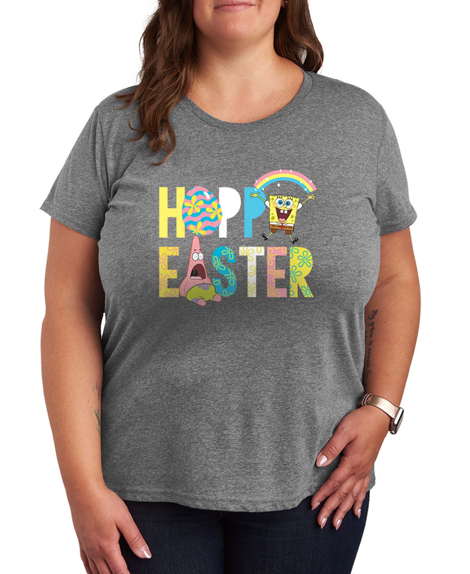 Футболка Hybrid Apparel Plus Size с графическим принтом Hoppy Easter Icons, шорты квадратного кроя