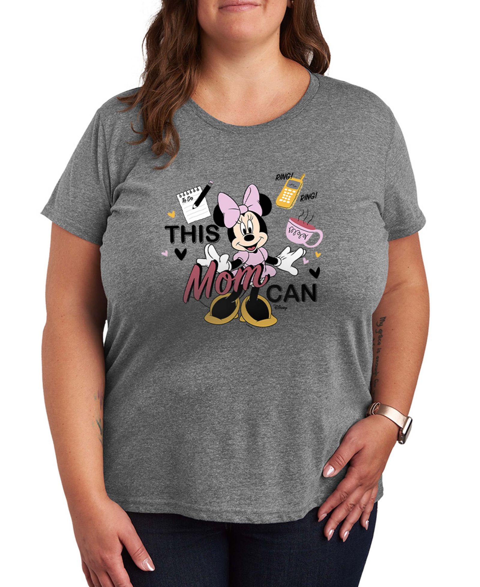 Hybrid Apparel футболка Disney This Mom Can с графическим принтом, Plus Size