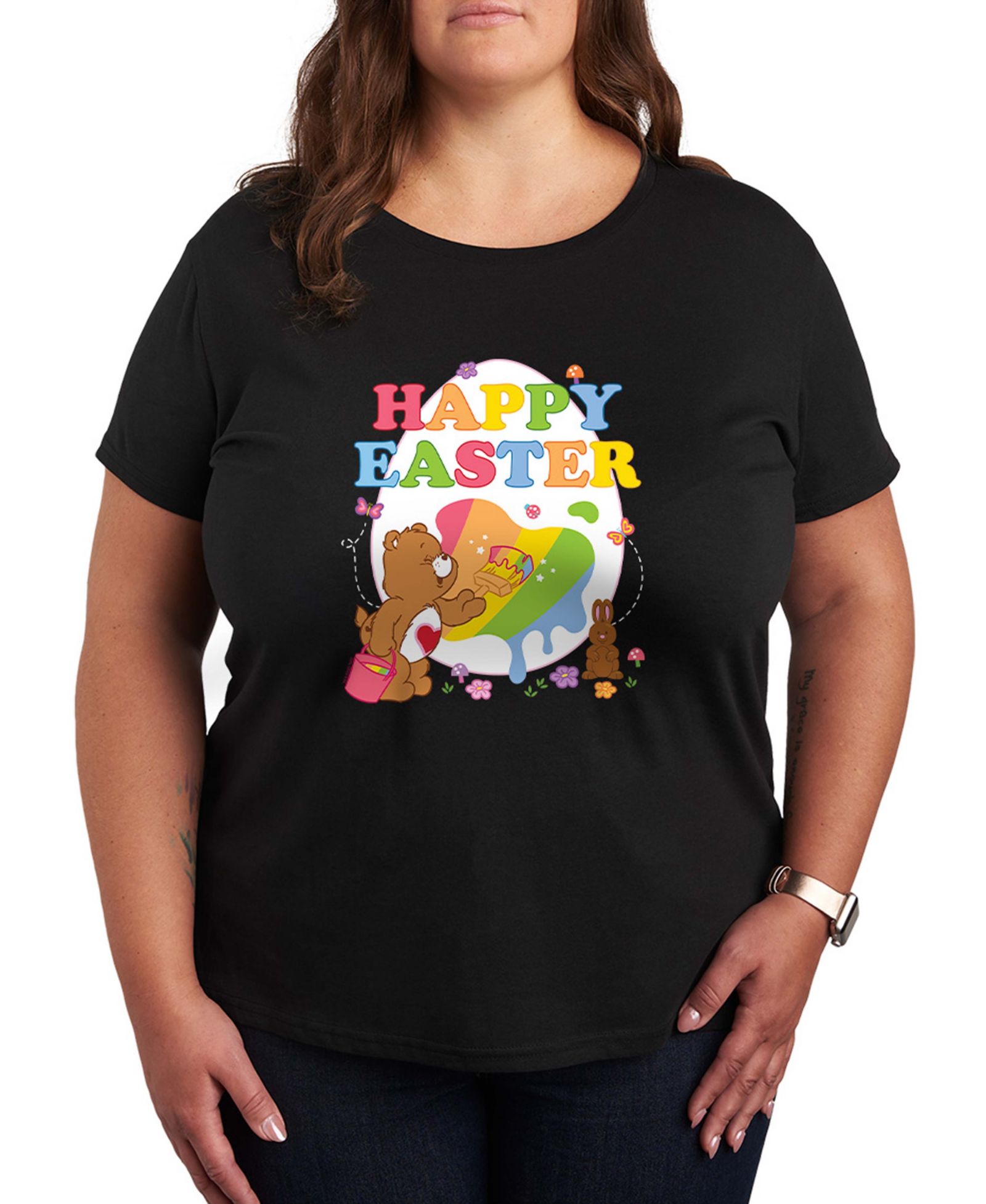 Футболка Hybrid Apparel Plus Size Care Bears Happy Easter Egg Short-Sleeve Graphic