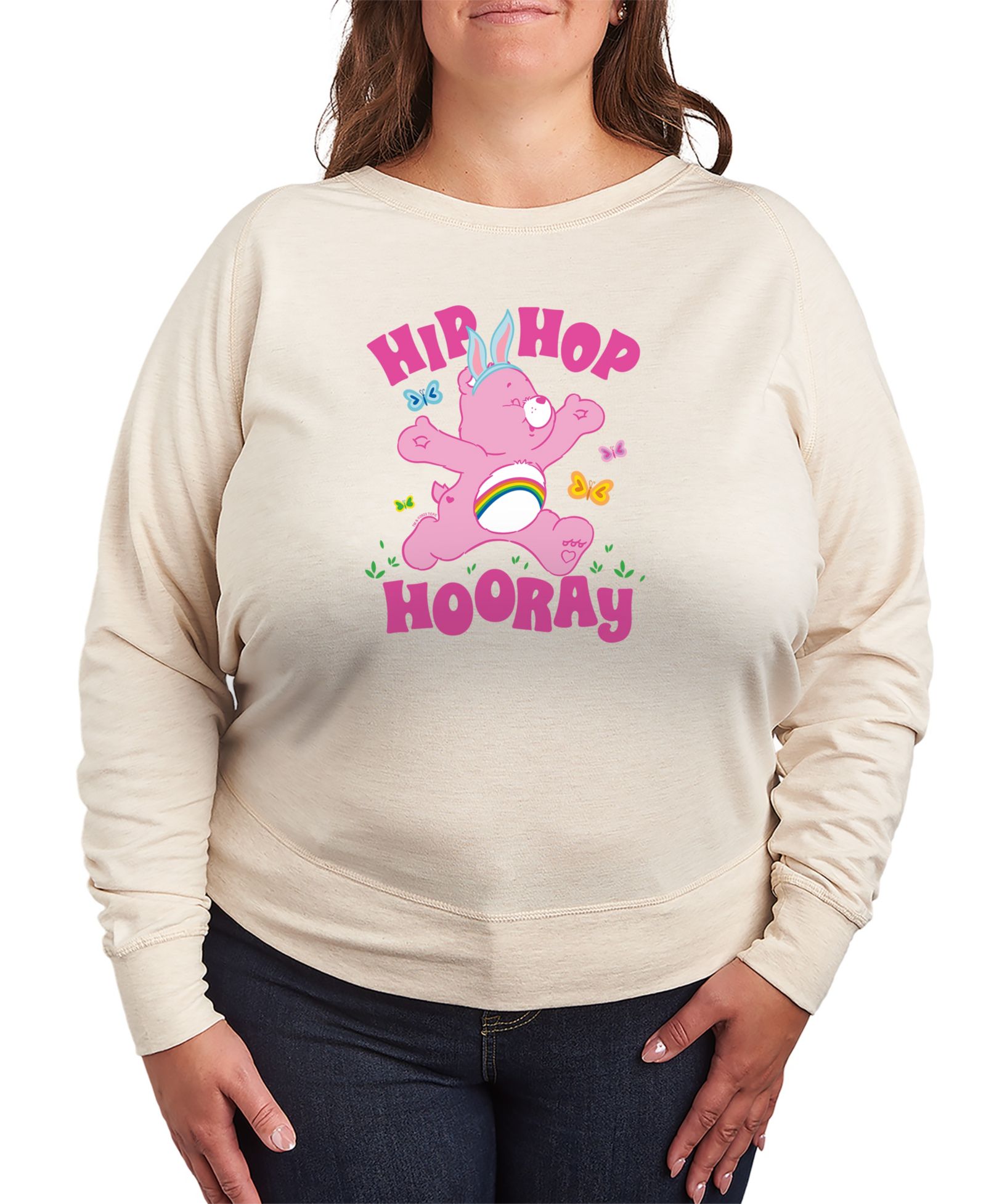 Футболка Plus Size Hybrid Apparel Care Bears Hip Hop Hooray French Terry с длинным рукавом