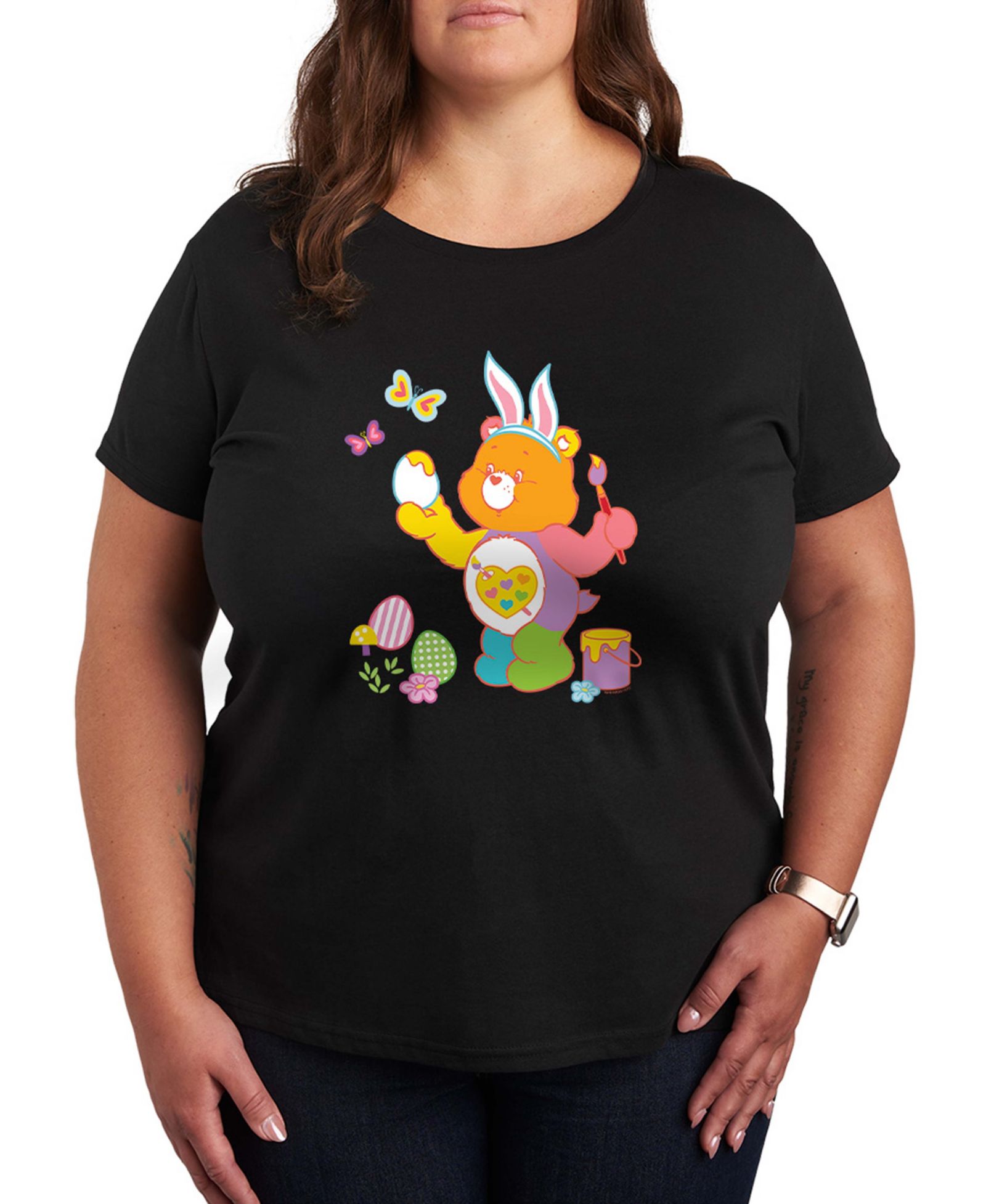 Футболка Hybrid Apparel Plus Size Care Bears Painting Easter Eggs с коротким рукавом