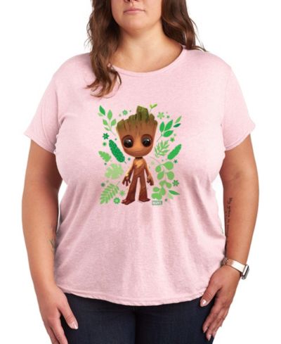 Hybrid Apparel Футболка с графикой Guardians Of The Galaxy Baby Groot Plus Size с коротким рукавом
