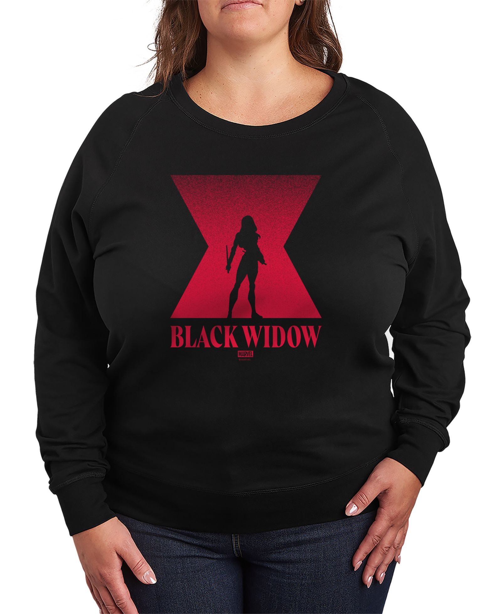 Hybrid Apparel Plus Size футболка с длинным рукавом Black Widow
