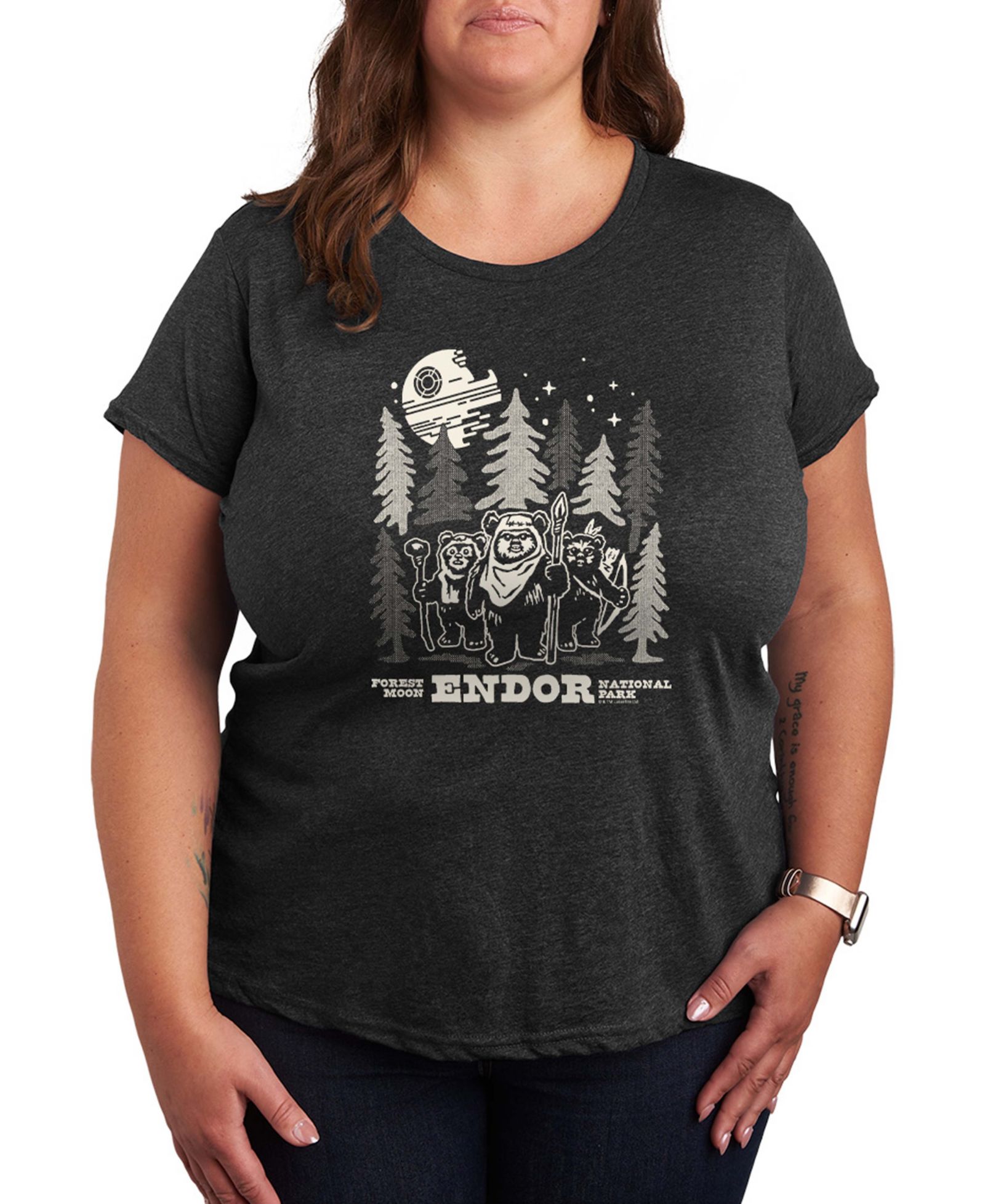 Мужская футболка Hybrid Apparel Plus Size Star Wars Endor Wildlife Short-Sleeve Graphic
