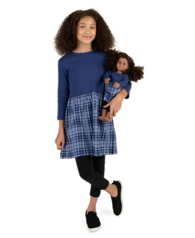 Plaid navy blue