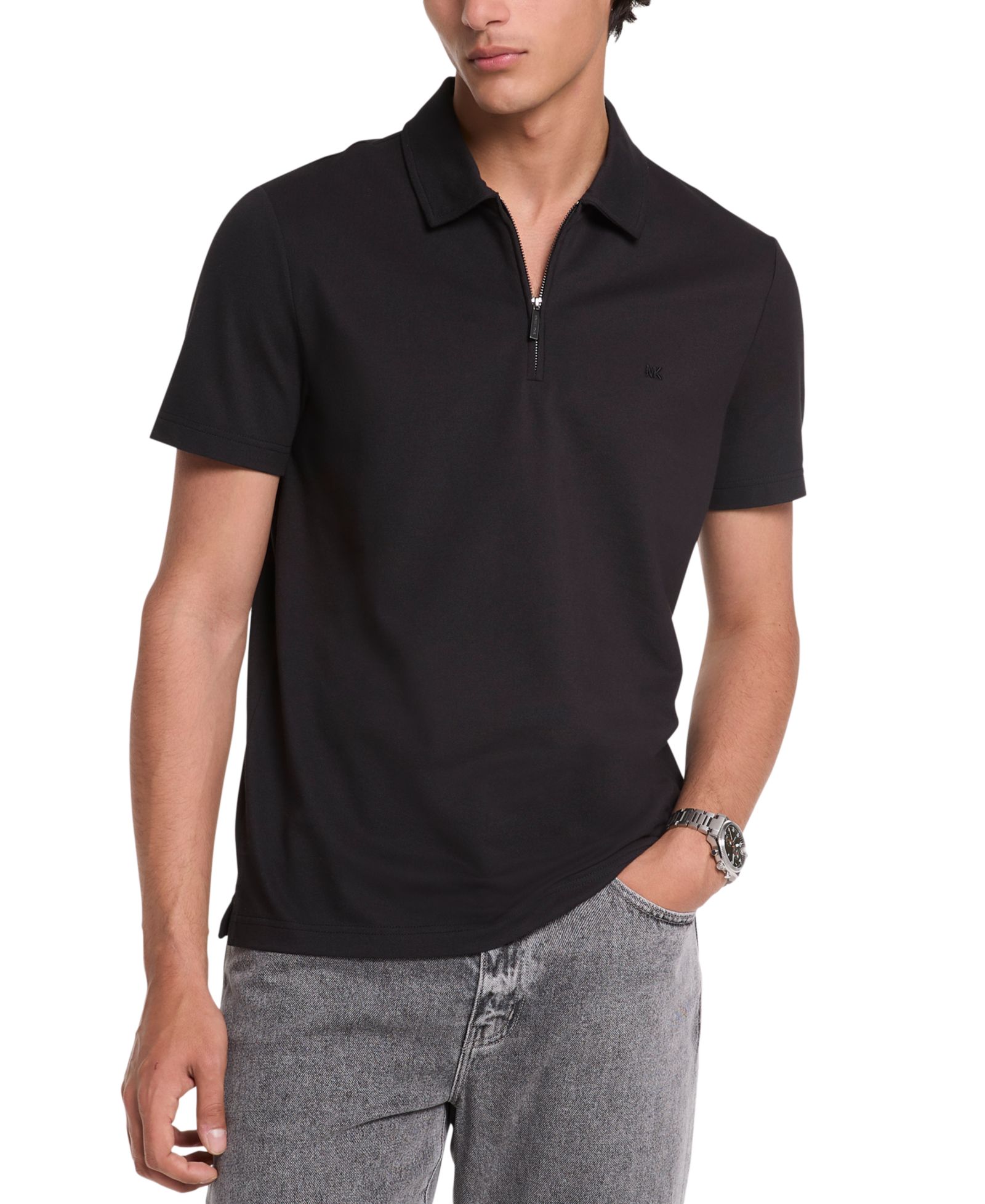 Michael Kors Men's Quarter-Zip Polo Shirt