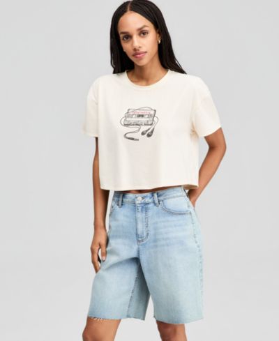 And Now This Women's Cassette Tape Graphic T-Shirt, Macy's Exclusive