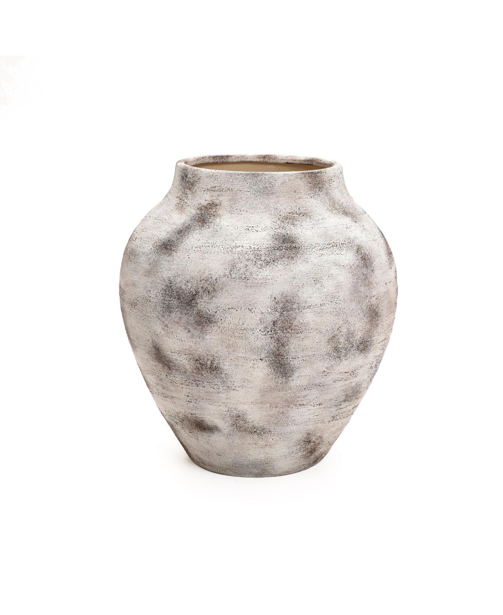 Ваза LuxenHome Rustic Gray с отделкой Weathered White 14.8-Inch Tall для декора в стиле Farmhouse