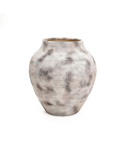 Ваза LuxenHome Rustic Gray с отделкой Weathered White 14.8-Inch Tall для декора в стиле Farmhouse