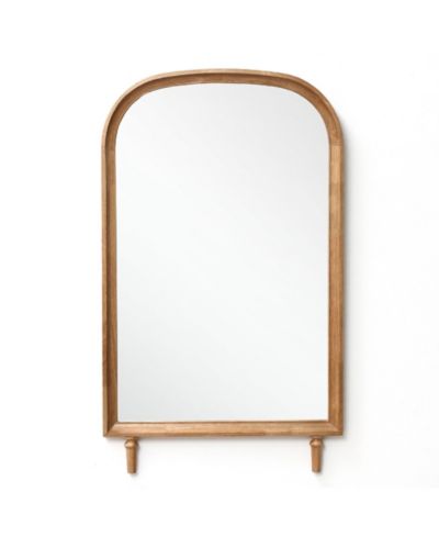 Настенное зеркало LuxenHome Horizon Arch с ножками, деревянное, 23.6" W x 39.6" H