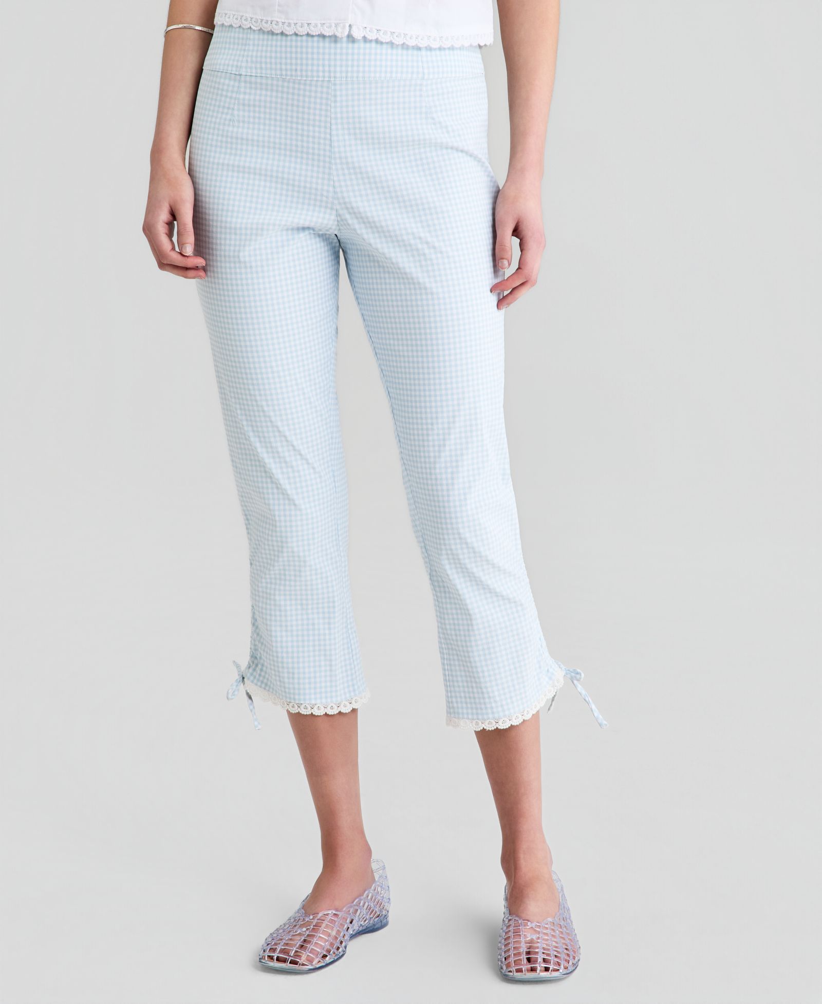 Женщины брюки And Now This Gingham Capri