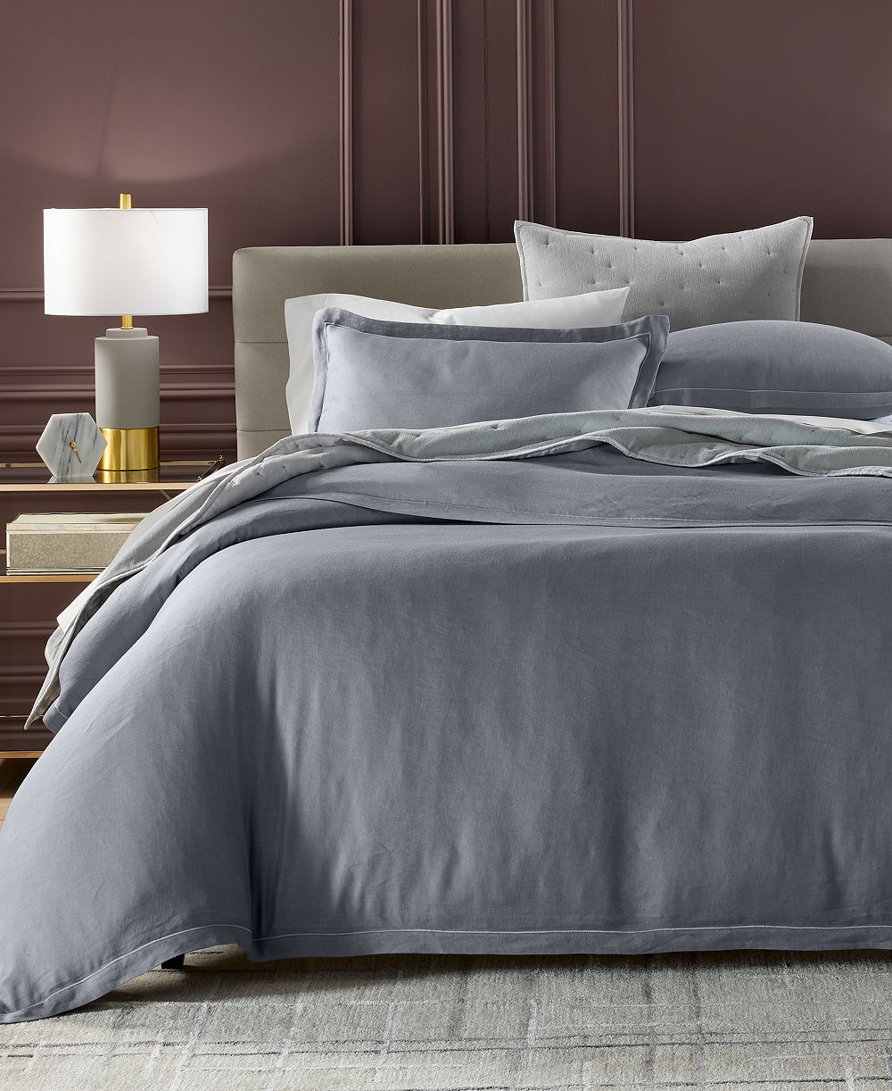 Комплект из 3 предметов Hotel Collection Linen/Modal Blend Comforter Set, Full/Queen