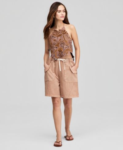 And Now This Women's Cotton Drawstring Bermuda Shorts, Macy's Exclusive