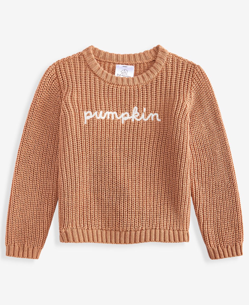 First Impressions Baby 0M-24M Mix & Match Cotton Pumpkin Sweater, Macy's Exclusive