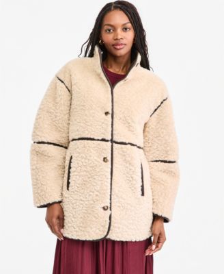 On 34th женская куртка из искусственной кожи с отделкой из шерпы, эксклюзив Macy's