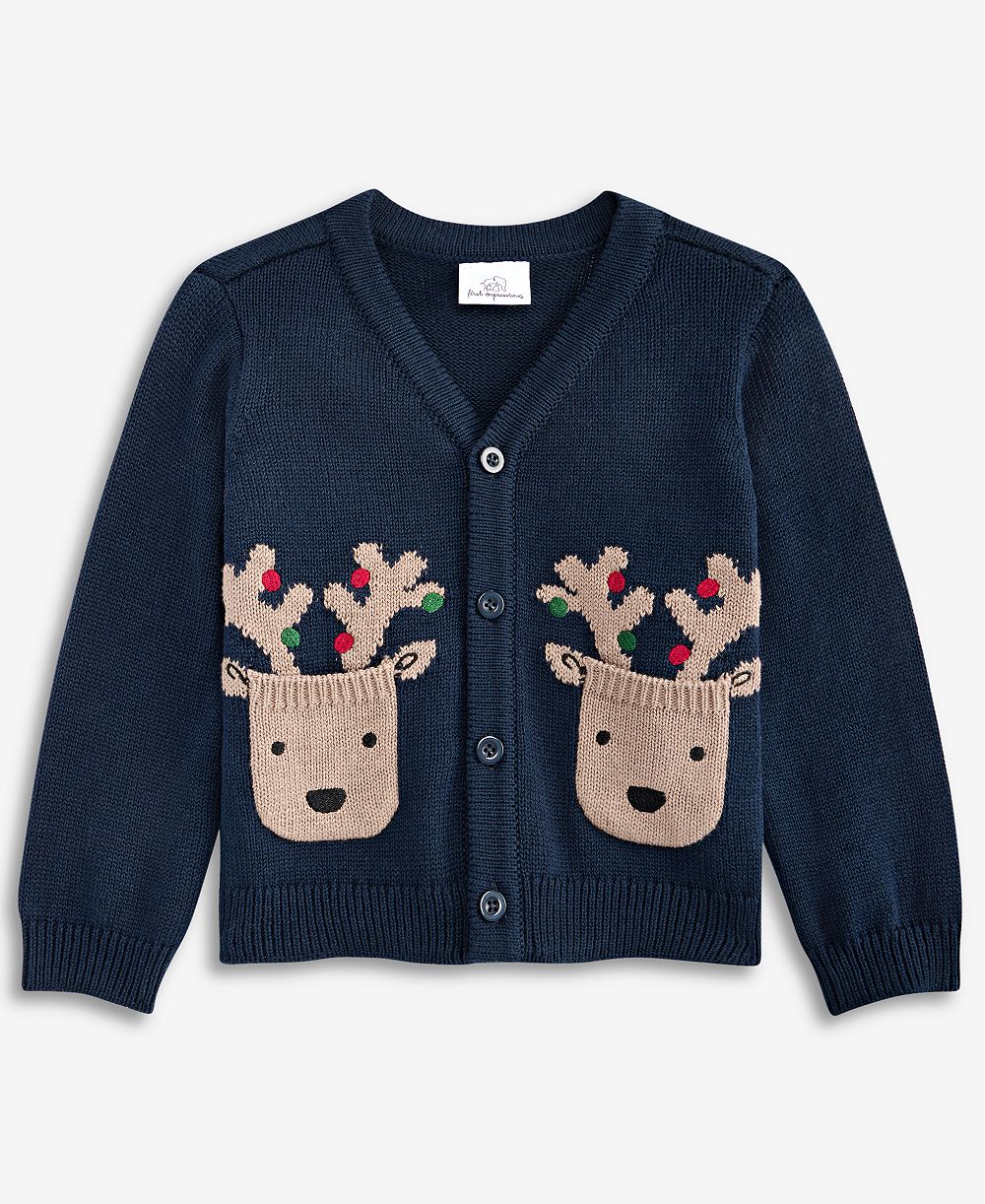 First Impressions Детский хлопковый кардиган Reindeer Mix & Match 3M-24M