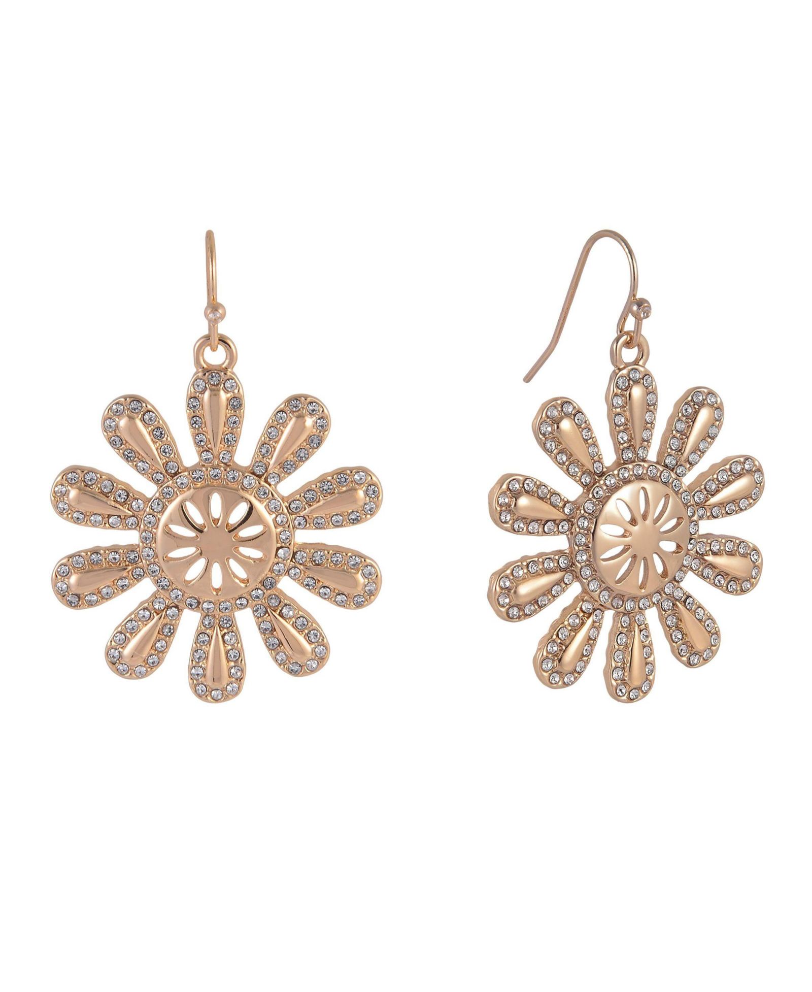 RACHEL Rachel Roy Sunburt Drop Earrings with Pave Stone Accents