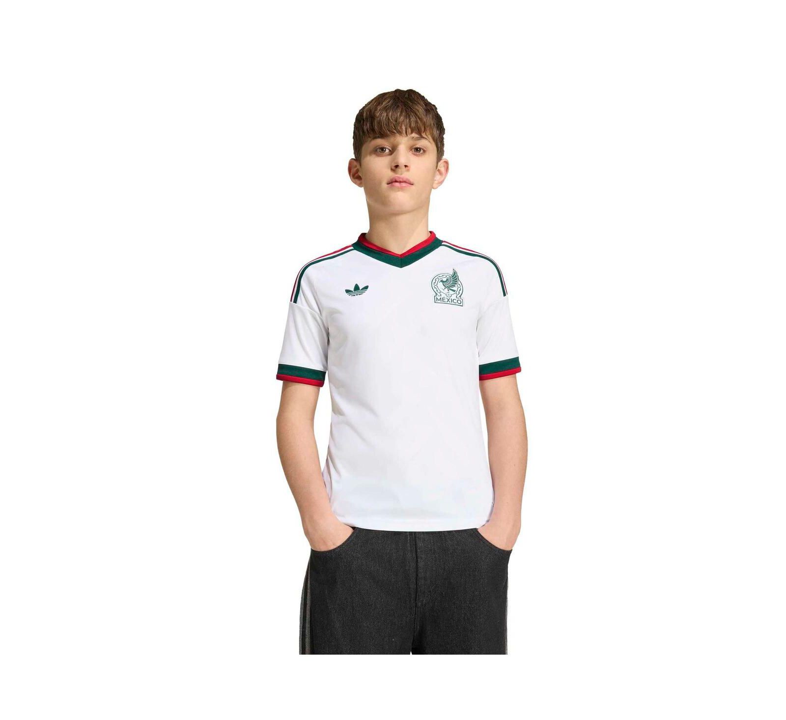 Adidas Big Boys and Girls White Mexico National Team FIFA X World Cup 2026 Away Replica Jersey