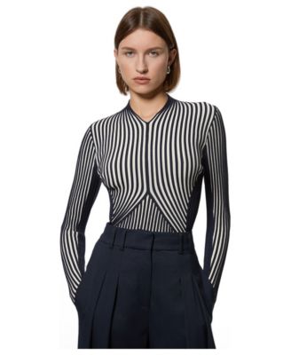 Karen Millen Women's Sculpted Knitted Top