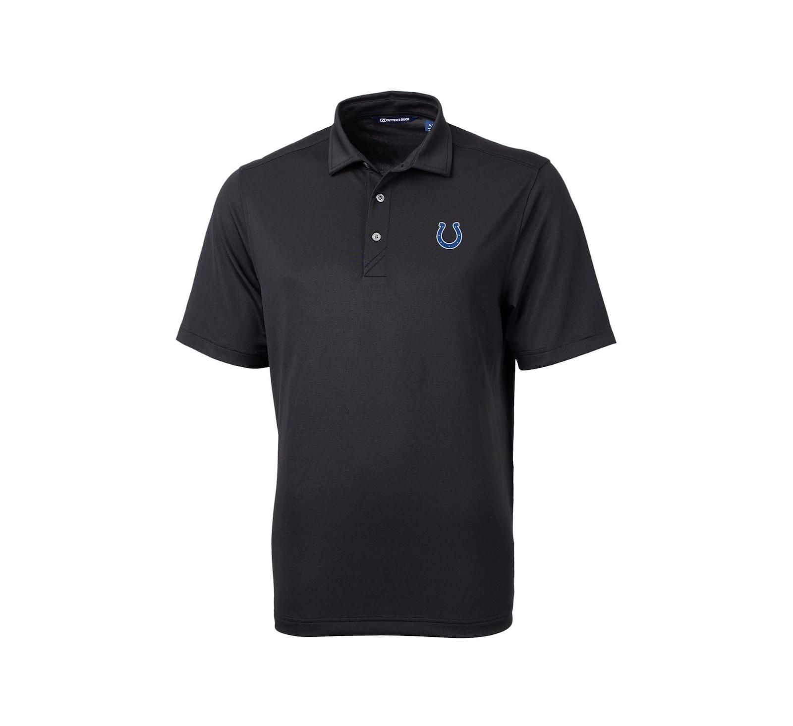 Cutter & Buck Мужская черная рубашка-поло Indianapolis Colts Virtue Eco Pique