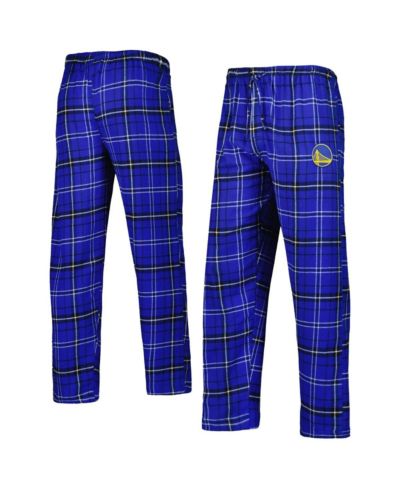 Concepts Sport Men's Royal/Black Golden State Warriors Ultimate Plaid Flannel Pants