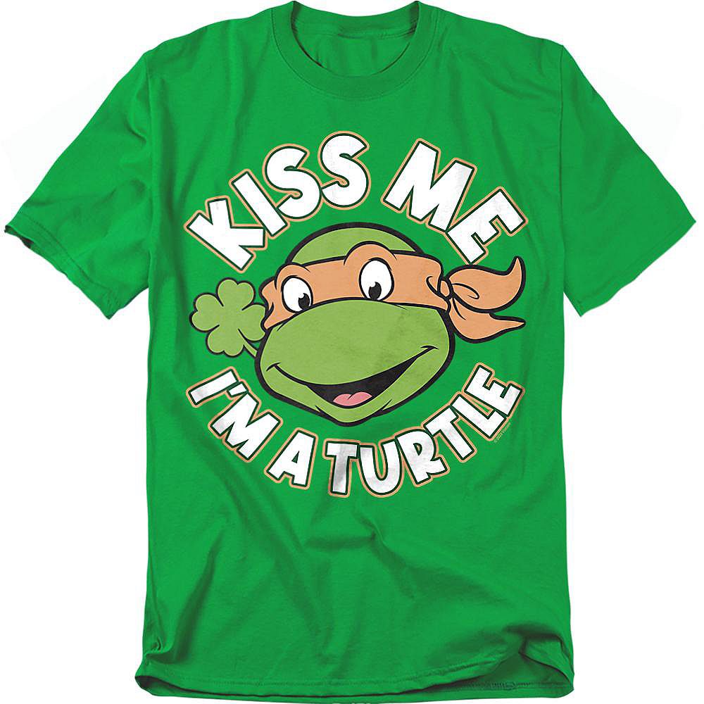 Teenage Mutant Ninja Turtles Men's St. Patrick's Day Kiss Me T-Shirt