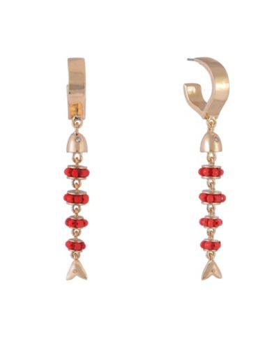 RACHEL Rachel Roy Gold Tone Linear Sardine Earrings