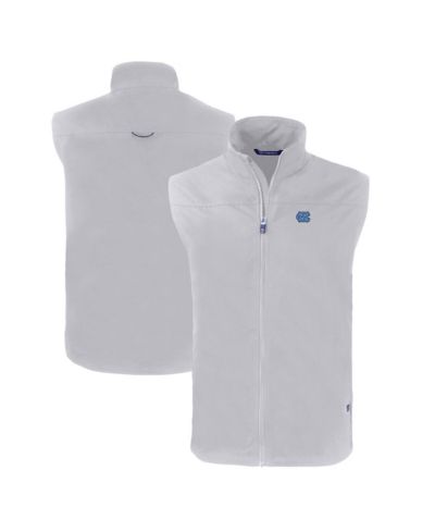 Cutter & Buck Men's Gray North Carolina Tar Heels Charter Eco Full-Zip Vest