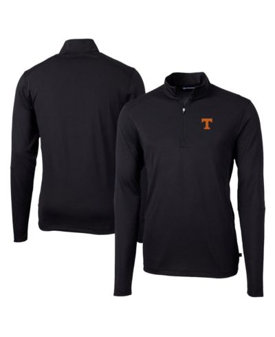 Мужская куртка Cutter & Buck Black Tennessee Volunteers Virtue Eco Pique Quarter-Zip