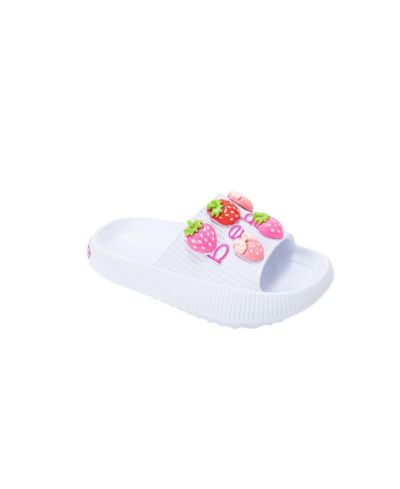 Детские шлепанцы Bebe Girls EVA с клубничными подвесками, легкие и удобные