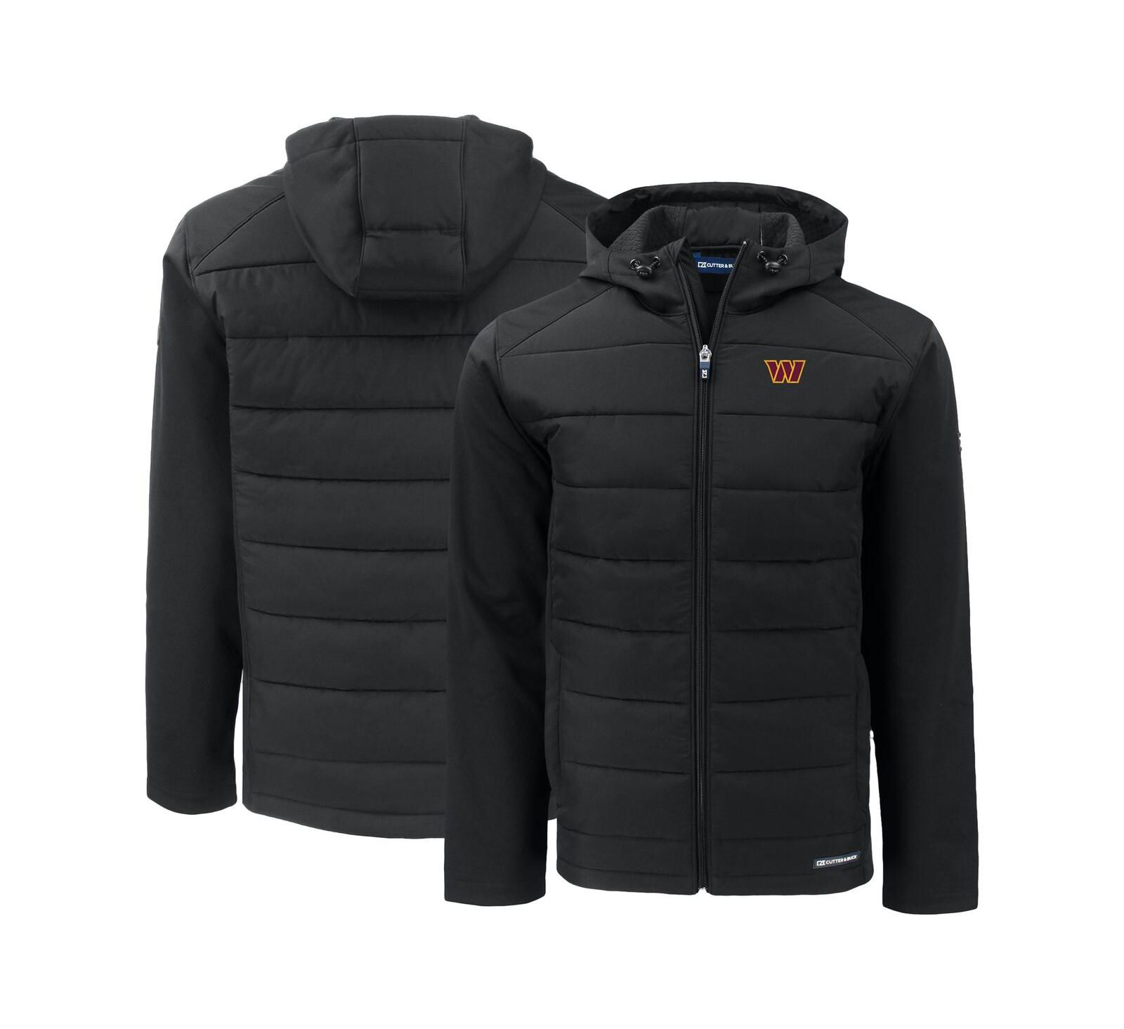 Мужская куртка Cutter & Buck Washington Commanders Evoke PrimaLoft Hybrid Eco Softshell Full-Zip Hooded