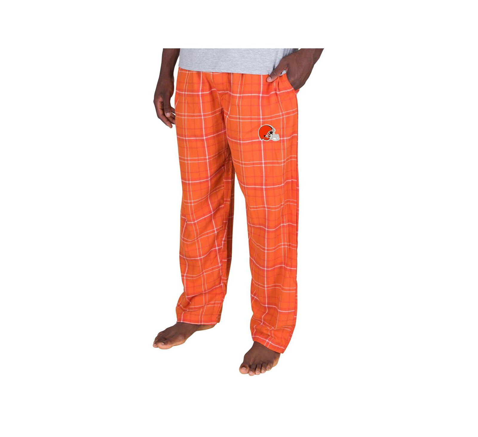 Concepts Sport Men's Orange Cleveland Browns Ultimate Plaid Flannel Pants